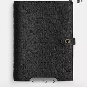 ISO - Coach Black Embossed Leather Cover